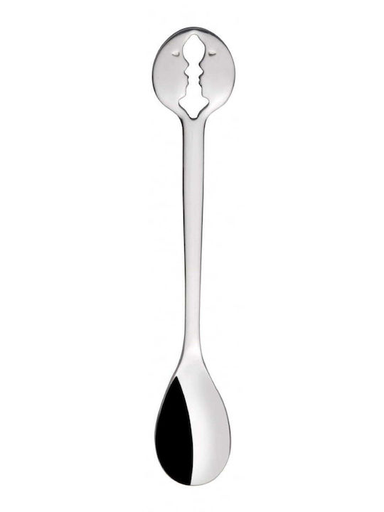 Casa Bugatti Kiss Spoon Set Coffee / Tea Metallic Silver 6pcs