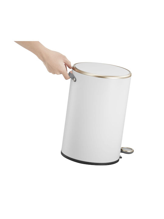 Eko Cosmo Waste Bin Waste made of Stainless Steel with Pedal White 12lt 1pcs