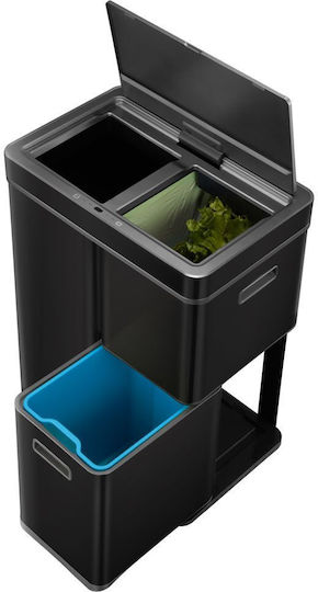 Eko Coș Mirage Plus De Gunoi Din Oțel Inoxidabil Cu Senzor Negru 60lt