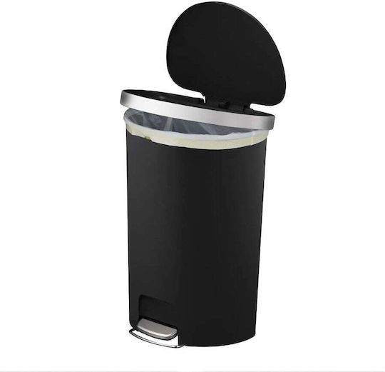 Eko Eko Hana Mülleimer aus Inox mit Pedal Schwarz 55lt