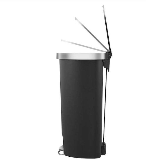 Eko Eko Hana Mülleimer aus Inox mit Pedal Schwarz 55lt