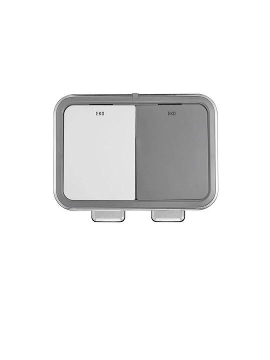 Eko Hana Duo Coș de Gunoi din Oțel Inoxidabil cu Pedală Alb 10lt 1buc