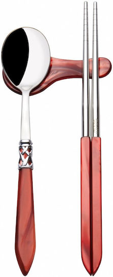 Casa Bugatti Aladdin Rice Chopsticks Set Red