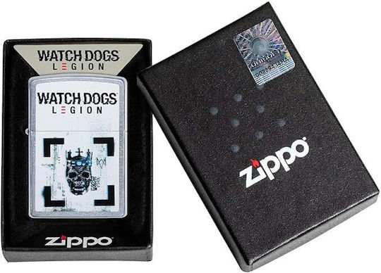 Zippo Skull Ветроустойчив Запалка Пламък в Златист Цвят