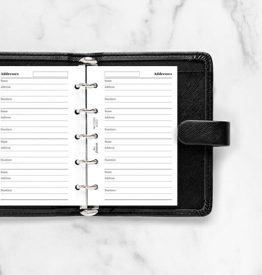 Filofax Ανταλλακτικές Κόλλες A6 Ριγέ Λευκές
