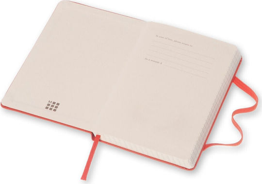 Moleskine Notebook Pocket Тетрадка Квадратни с Ластик Червен
