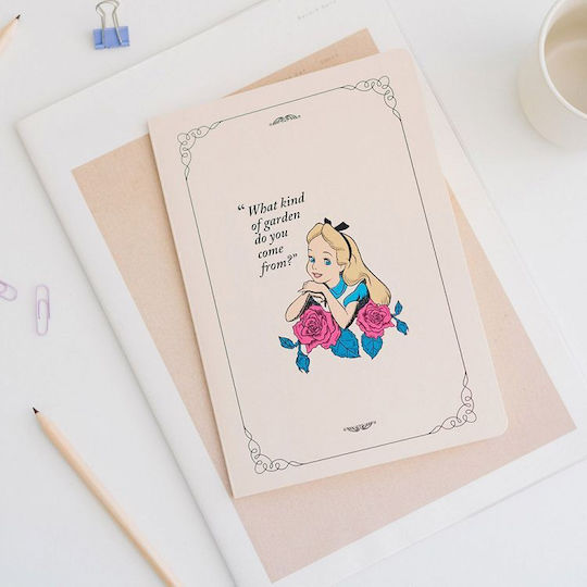 Disney Alice In Wonderland Σετ 3 Σημειωματάρια A5 32 Φύλλων με Λευκές Σελίδες Πολύχρωμα