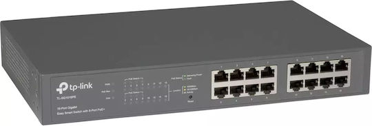 TP-LINK TL-SG1016PE v1 Unmanaged L2 PoE+ Switch με 16 Θύρες Gigabit (1Gbps) Ethernet