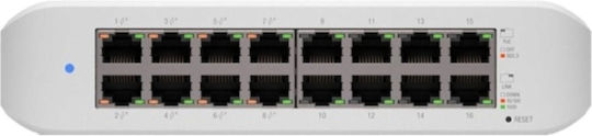 Ubiquiti Switch Lite 16 Managed L2 PoE+ Switch with 16 Gigabit (1Gbps) Ethernet Ports