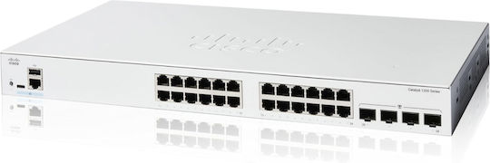 Cisco C1200-24T-4G Managed L2 Switch with 24 Gigabit (1Gbps) Ethernet Ports and 4 SFP Ports
