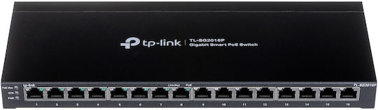 TP-LINK TL-SG2016P v1 Managed L2 PoE+ Switch με 16 Θύρες Ethernet