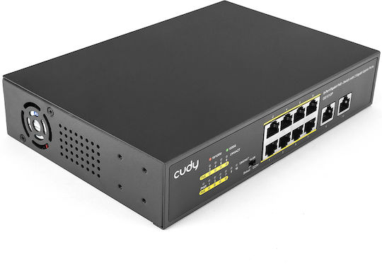 Cudy GS1010P Unmanaged L2 PoE+ Switch με 8 Θύρες Ethernet