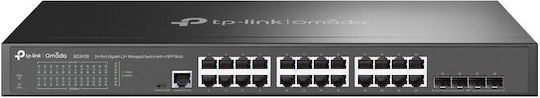 TP-LINK TL-SG3428 Managed L2 Switch with 24 Gigabit (1Gbps) Ethernet Ports and 4 SFP Ports