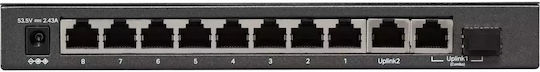 TP-LINK TL-SG1210MP v1 Unmanaged L2 PoE+ Switch με 9 Θύρες Gigabit (1Gbps) Ethernet και 1 SFP Θύρα