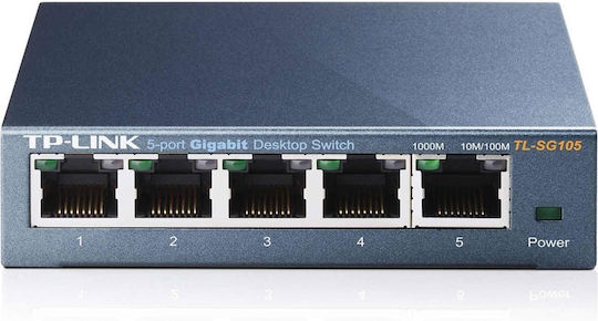 TP-LINK TL-SG105 Unmanaged L2 Switch with 5 Gigabit (1Gbps) Ethernet Ports