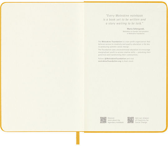 Moleskine Notebook Carnet Cu dungi cu Elastic Galben