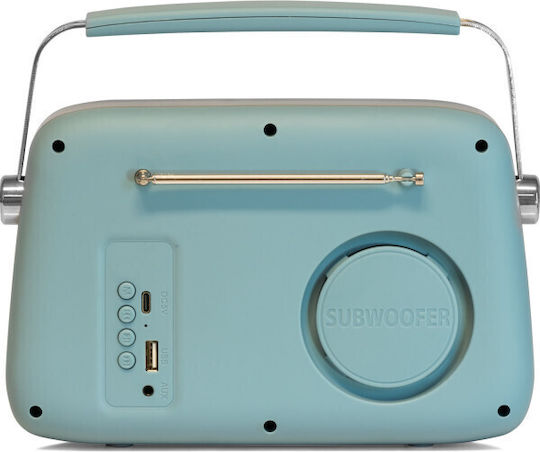 Madison Freesound VR40 Retro Επιτραπέζιο Ραδιόφωνο Επαναφορτιζόμενο με Bluetooth Μπλε