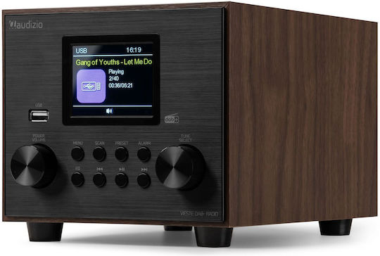 Audizio Vieste Επιτραπέζιο Ραδιόφωνο Ρεύματος DAB+ με Bluetooth και USB Wood