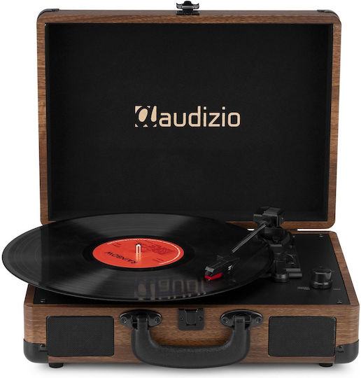 Audizio RP116W 102.073 Suitcase Turntables with Preamp and Built-in Speakers Brown