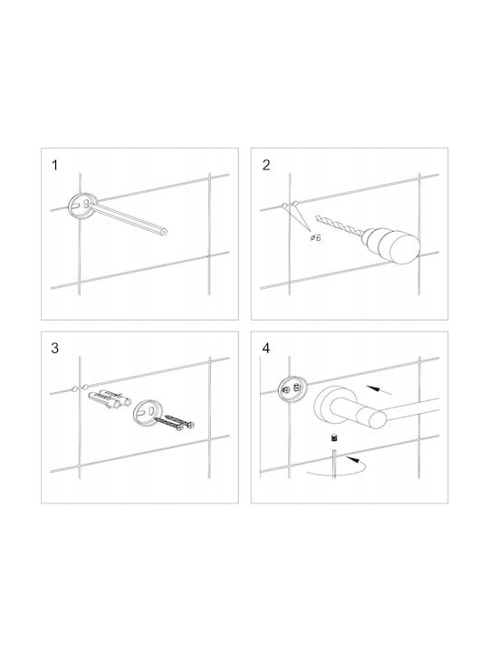 Omnires Wall-mounted Paper Holder Black