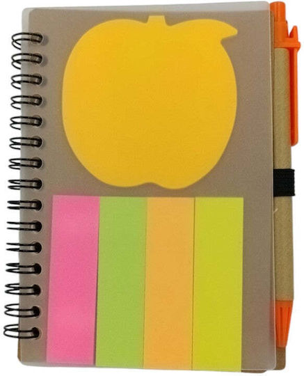 Carnet Spiral cu Suport pentru Stilou Bej