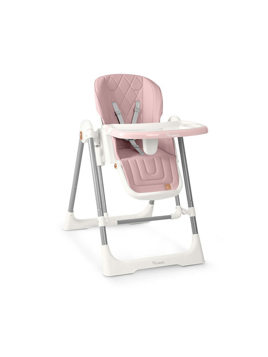 Nukido Elite Klappbarer Baby Hochstuhl 3 in 1 mit Höhenverstellbar Rosa