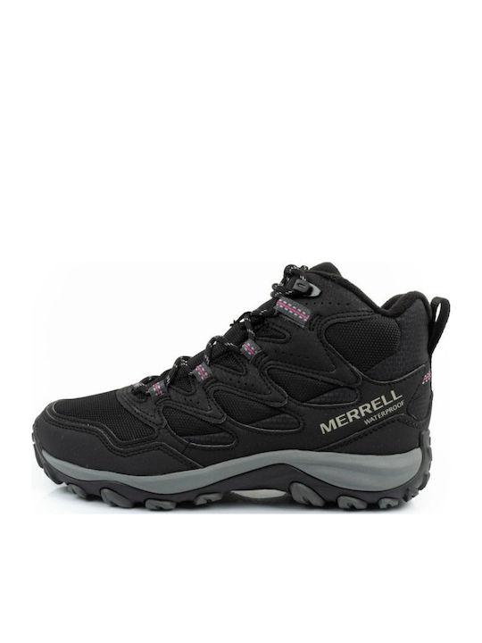 Merrell West Rim Sport Thermo Γυναικεία Ορειβατικά Μποτάκια Αδιάβροχα Μαύρα