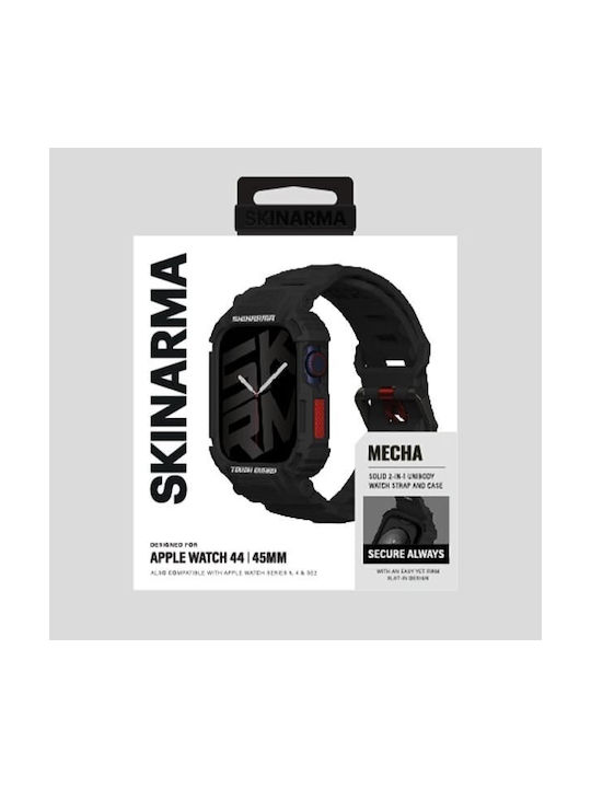 Skinarma Carcasă de Plastic Μαύρη με Λουράκι pentru Apple Watch 45mm, Apple Watch 44mm