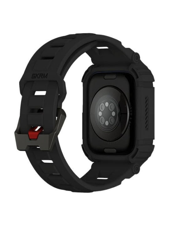 Skinarma Carcasă de Plastic Μαύρη με Λουράκι pentru Apple Watch 45mm, Apple Watch 44mm