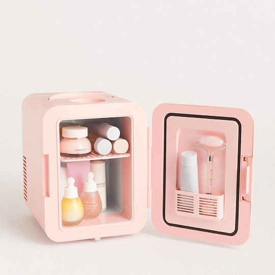 Create Mini Box Ψυγείο Καλλυντικών 4lt με Ράφι & Λειτουργία Θέρμανσης Ροζ