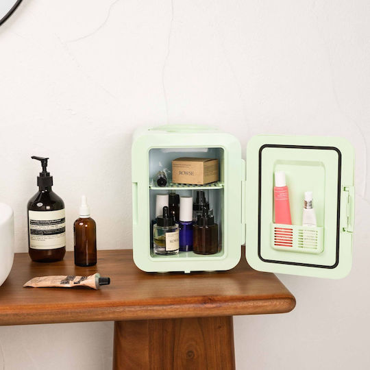 Create Mini Box Frigider Pentru Cosmetice 4lt Cu Raft Și Funcție De Încălzire Verde