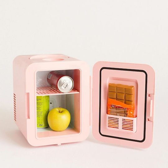 Create Mini Box Ψυγείο Καλλυντικών 4lt με Ράφι & Λειτουργία Θέρμανσης Ροζ