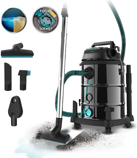 Cecotec Conga Rockstar Wet & Dry Прахосмукачка За Течности / Твърди 1600W с Пластмаса Контейнер 30лт