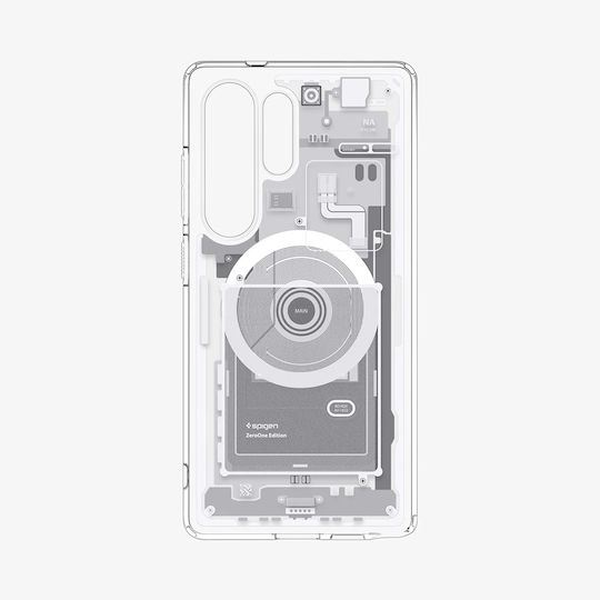 Spigen Ultra Hybrid Mag Umschlag Rückseite Silikon / Kunststoff 2mm Zero One White (Galaxy S25 Ultra,Samsung S25 Ultra)