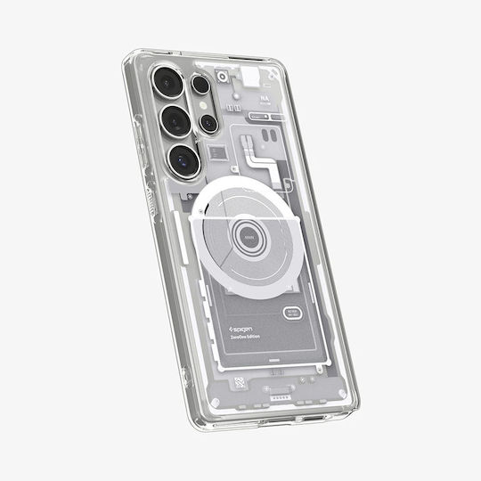 Spigen Ultra Hybrid Mag Umschlag Rückseite Silikon / Kunststoff 2mm Zero One White (Galaxy S25 Ultra,Samsung S25 Ultra)