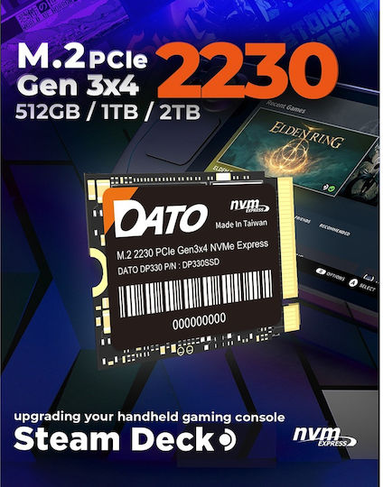 Dato DP330 SSD 512GB M.2 NVMe PCI Express 3.0