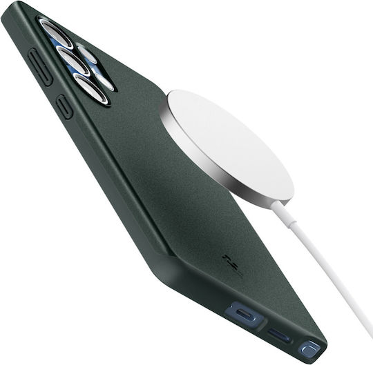 Spigen Thin Fit Mag Umschlag Rückseite Metallisch 1.55mm Abyss Green (Galaxy S25 Ultra,Samsung S25 Ultra)