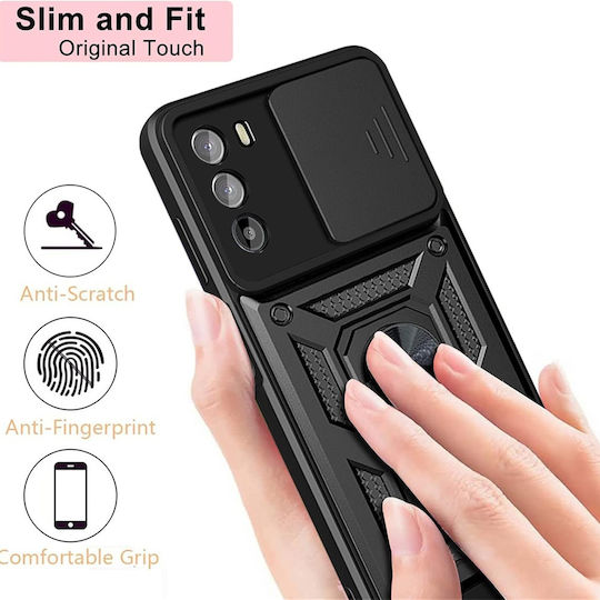 Techsuit Camshield Back Cover Σιλικόνης Μαύρο (Moto G62 5G)