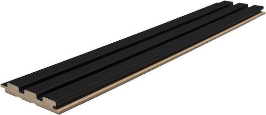 Panou MDF 3D Lamele 505090 Beat St 16 119 2750mm Negru Newplan
