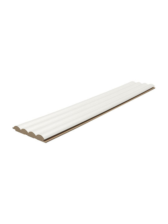MDF Paneel 3D Lamellen 802040 Wave St 16 119 2750mm Weiß Newplan
