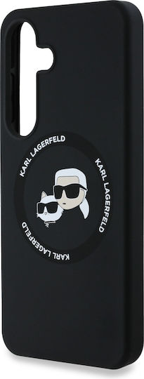 Karl Lagerfeld Heads Umschlag Rückseite Silikon 0.3mm Schwarz (Galaxy S25)