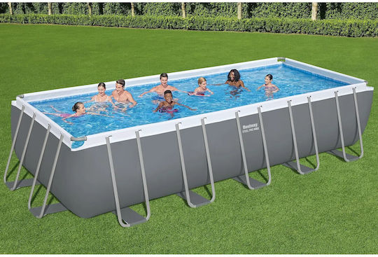 Bestway Swimming Pool PVC 19281lt with Metallic Frame 640x274x132cm Gray