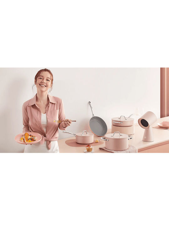 Ciarra Beyond Cookware Set De Vase De Gătit Din Aluminiu Cu Acoperire Interioară Ceramică 4 Piese