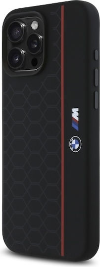 BMW Silicone Hexagon Red Line Magsafe Umschlag Rückseite Kunststoff / Silikon Schwarz (iPhone 17 Pro Max / iPhone 17 Pro / iPhone 16 Pro Max)