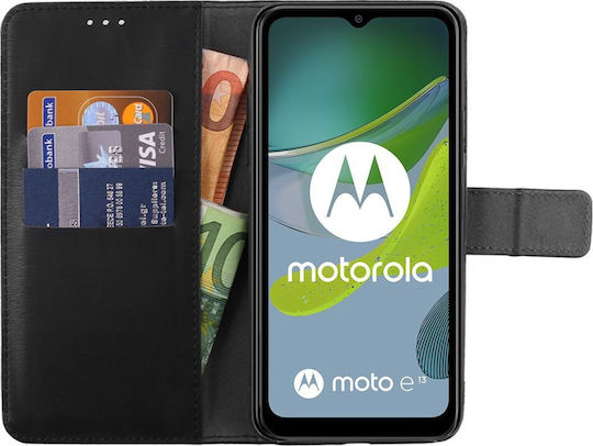 Volte-Tel Book Δερματίνης Μαύρο (Moto E13)