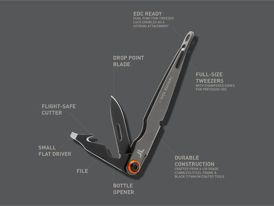 True Utility Tool+ Σουγιάς Μαύρος
