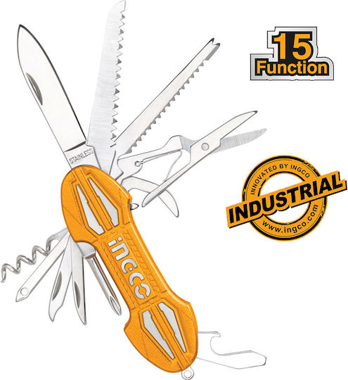 Ingco Schweizer Taschenmesser Gelb