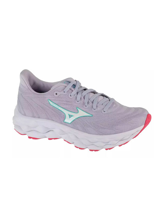 Mizuno Wave Sky 8 Γυναικεία Running Thistle / White / Camellia Rose
