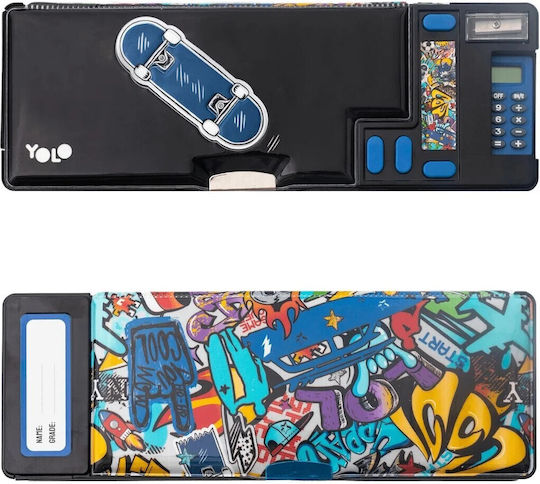Παιδική Ρετρό Κασετίνα Lcd Graffiti Boys 23x9x3cm Yolo