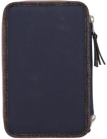 Miss Melody Pencil Case Barrel with 3 Compartments Blue